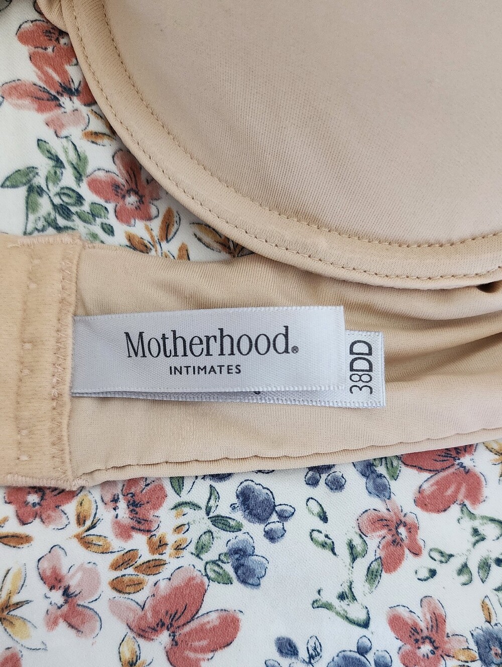 Nude Motherhood Nursing Bra with Lace Trim - Picture 5 of 7